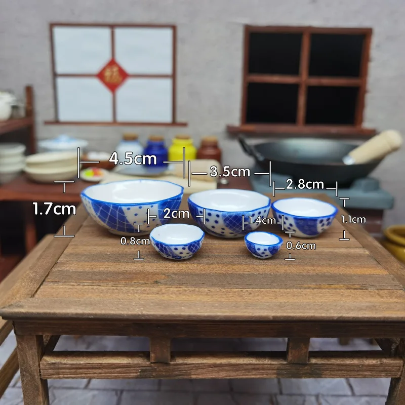 Dollhouse Mini Furniture Model Kawaii Accessories Blue And White Porcelain Bowl Set
Dollhouse Mini Furniture Model Kawaii Accessories Blue And White Porcelain Bowl Set