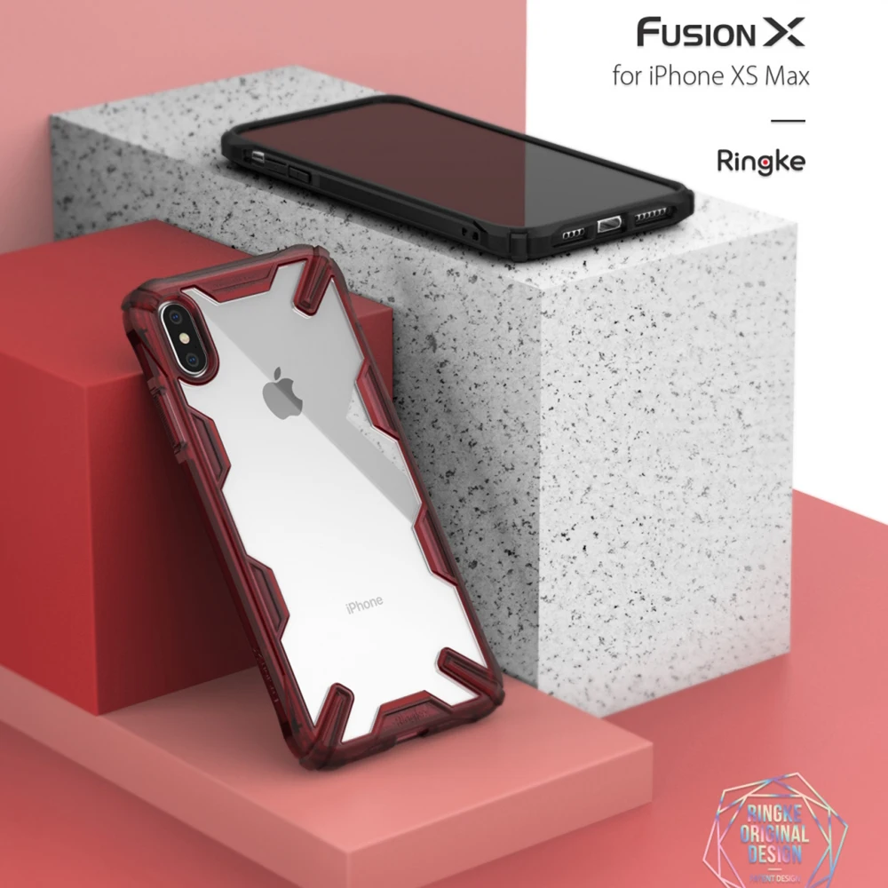 Чехол Ringke Fusion X для iphone Xs Max прозрачная задняя крышка из поликарбоната и мягкая