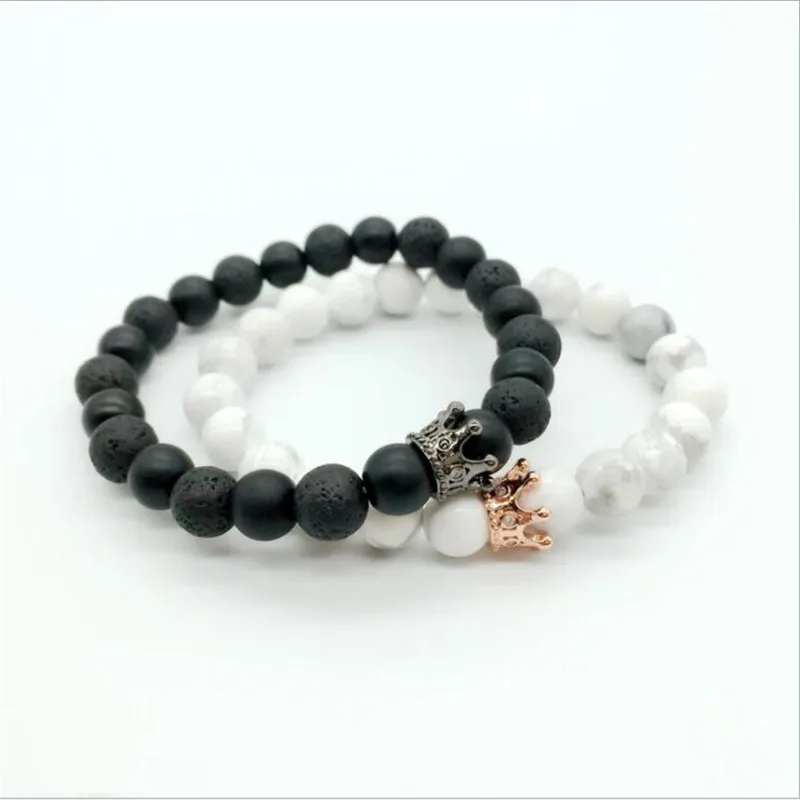 Fashion Crown Couple Bracelet Manual Beaded CZ Bracelet Valentine's Day Gifts 
Fashion Crown Couple Bracelet Manual Beaded CZ Bracelet Valentine's Day Gifts