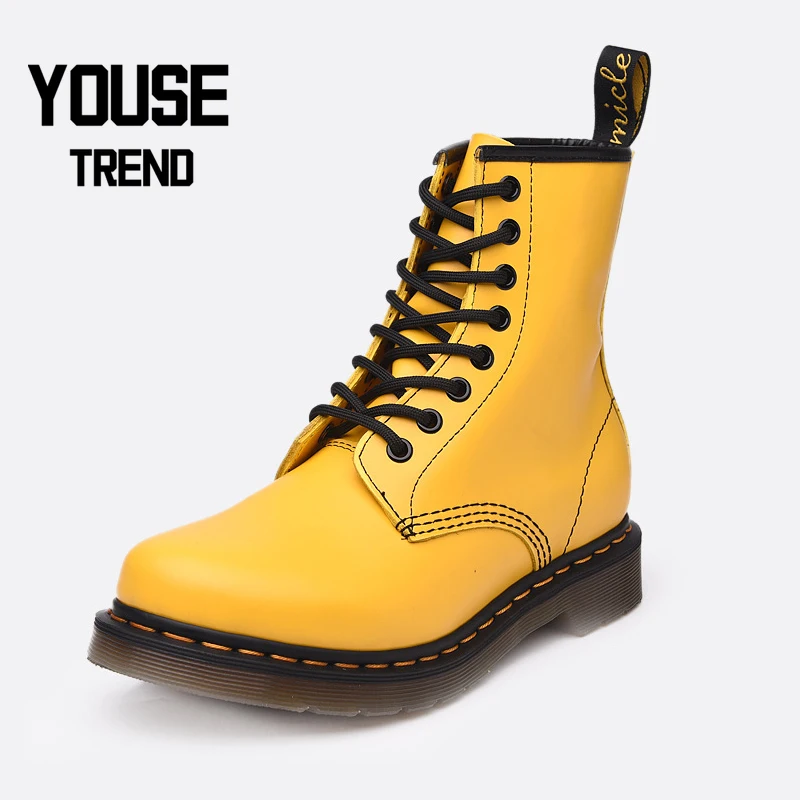 Big Size Women Autumn&Winter High Quality Yellow Leather Lace Up Retro Style Motorcycle Ankle Boots Leather Boots Women Punk
Big Size Women Autumn&Winter High Quality Yellow Leather Lace Up Retro Style Motorcycle Ankle Boots Leather Boots Women Punk