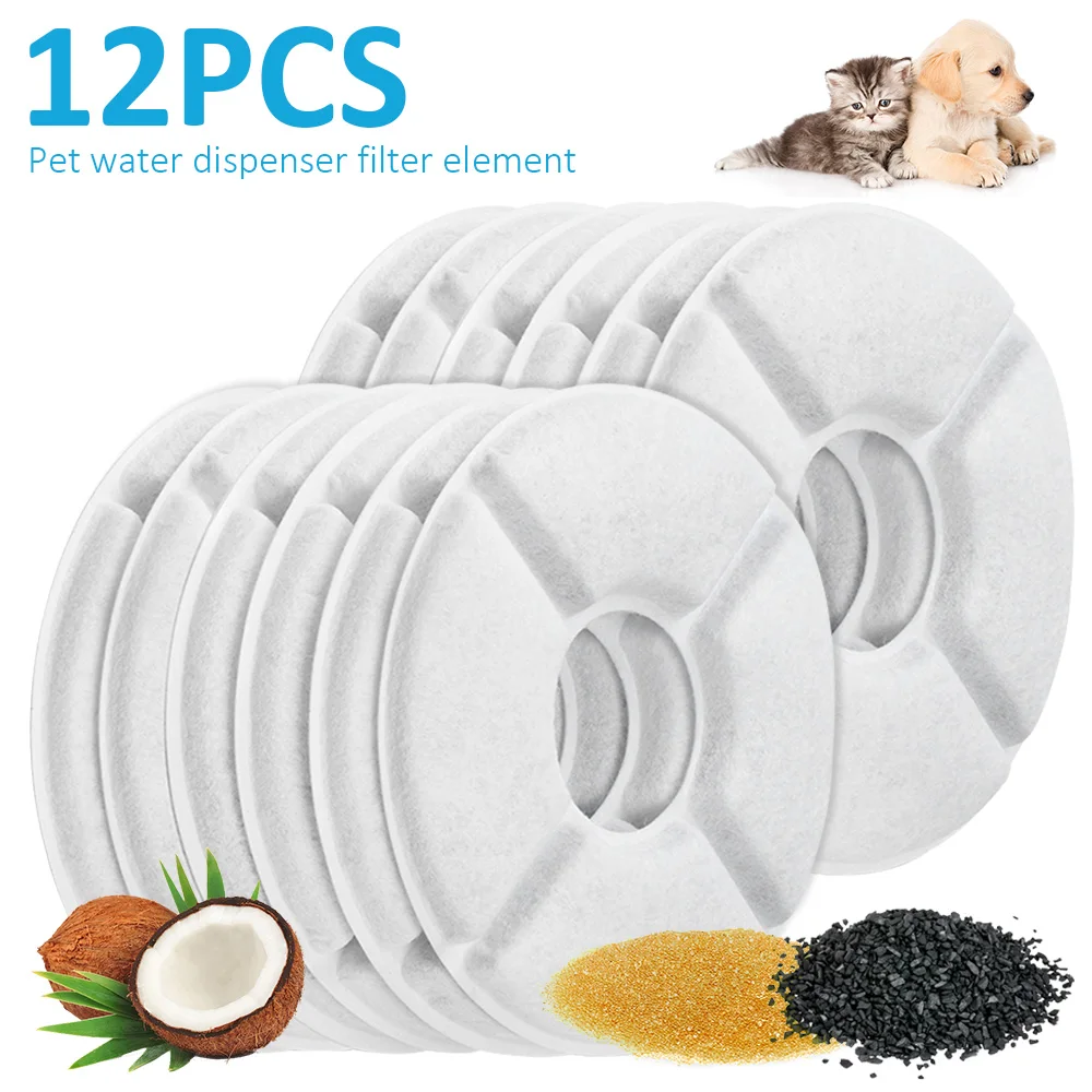 12pcs Replaced Activated Carbon Filter For Pet Dog Round Fountain Dispenser Water Charcoal filters Dispenser Compatible Cats Dog
12pcs Replaced Activated Carbon Filter For Pet Dog Round Fountain Dispenser Water Charcoal filters Dispenser Compatible Cats Dog