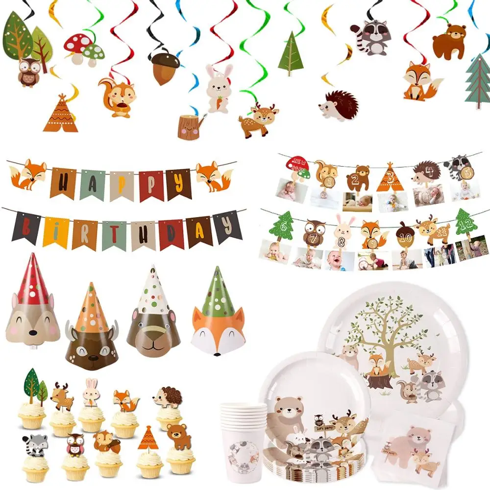 Huiran Jungle Birthday Banner Forest Woodland Banner Amimal Garland Happy Birthday Party Deco Kids Safari Woodland Party Pennant
Huiran Jungle Birthday Banner Forest Woodland Banner Amimal Garland Happy Birthday Party Deco Kids Safari Woodland Party Pennant