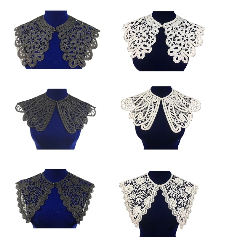 Sweet Style False Collar Lady Half-Shirt Blouse Detachable Cotton Round Fake Collar Hollow Design Faux Collars Decoration
Sweet Style False Collar Lady Half-Shirt Blouse Detachable Cotton Round Fake Collar Hollow Design Faux Collars Decoration