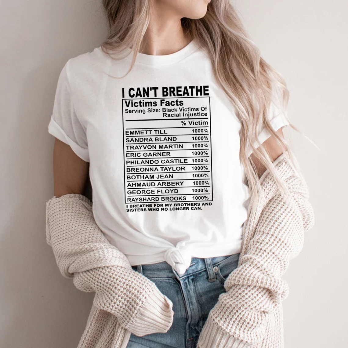 I Can't Breathe T-shirt Commemorate George Floyd Shirt Unisex Victims Facts Graphic T Shirts Black Lives Matter Oversized Tops
I Can't Breathe T-shirt Commemorate George Floyd Shirt Unisex Victims Facts Graphic T Shirts Black Lives Matter Oversized Tops