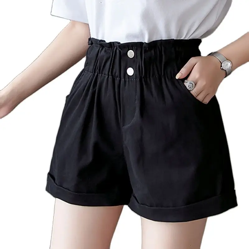 New 2021 Summer Elegant Elastic High Waist Shorts Women Casual Solid Wide Leg Loose Cotton Short Pants Korean Woman hot Shorts
New 2021 Summer Elegant Elastic High Waist Shorts Women Casual Solid Wide Leg Loose Cotton Short Pants Korean Woman hot Shorts