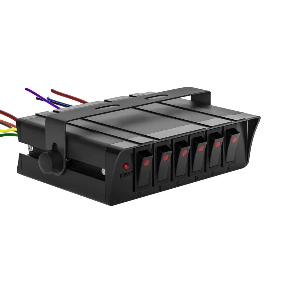 12V Truck Car Rocker Switch Panel Marine With Led Indicator light Rocker Switch Box 6 Gang DC on/off rocker switch panel For Car
12V Truck Car Rocker Switch Panel Marine With Led Indicator light Rocker Switch Box 6 Gang DC on/off rocker switch panel For Car