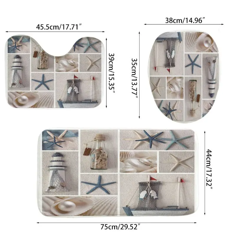 4PCS/Set Nautical Shower Curtain Floral Bath Curtain Waterproof Polyester Shower Curtain Non-Slip Bathroom Rugs Bath
4PCS/Set Nautical Shower Curtain Floral Bath Curtain Waterproof Polyester Shower Curtain Non-Slip Bathroom Rugs Bath