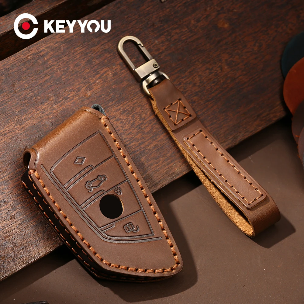 KEYYOU For BMW 1 2 3 4 5 6 7 Series X1 X3 X4 X5 X6 F30 F34 F10 F07 F20 G30 F15 F16 Genuine Leather Car Key Cover Protector Case
KEYYOU For BMW 1 2 3 4 5 6 7 Series X1 X3 X4 X5 X6 F30 F34 F10 F07 F20 G30 F15 F16 Genuine Leather Car Key Cover Protector Case