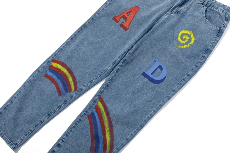 UNCLEDONJM Rainbow Jeans Men's BF Harajuku Fashion Brand Hip-hop Cool Street Fashion Pants biker jeans designer AN-C064
UNCLEDONJM Rainbow Jeans Men's BF Harajuku Fashion Brand Hip-hop Cool Street Fashion Pants biker jeans designer AN-C064