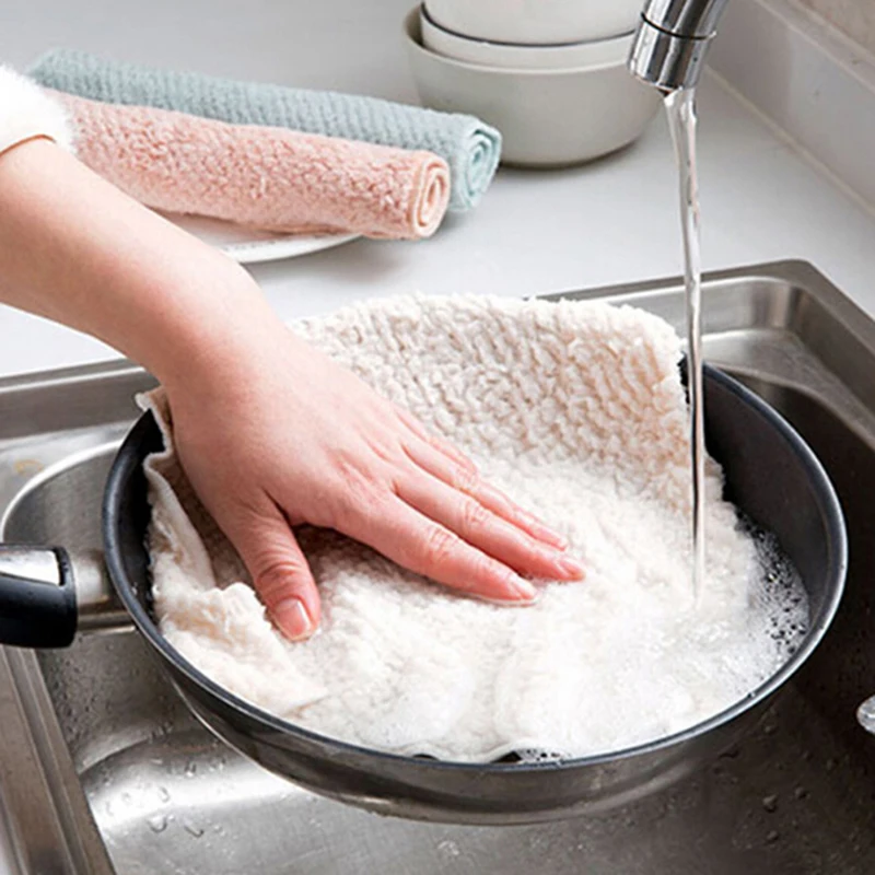 Coral Fleece Kitchen Clean Towel Super Absorbent Clean Cloth Light Pink Light Blue Beige 3 Colors Sink Wipe For Home Household
Coral Fleece Kitchen Clean Towel Super Absorbent Clean Cloth Light Pink Light Blue Beige 3 Colors Sink Wipe For Home Household