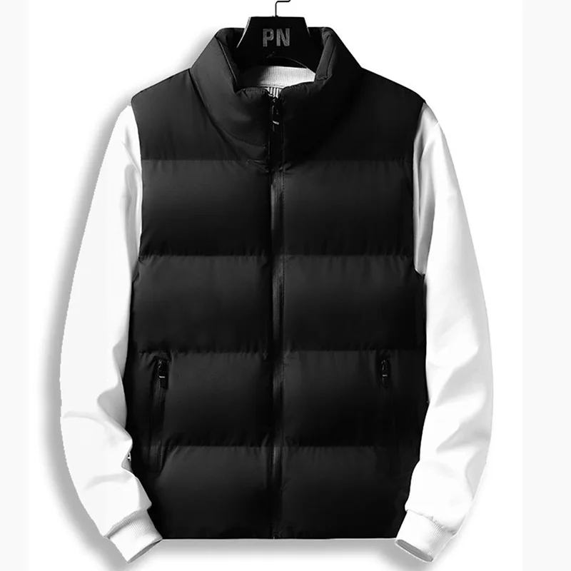 Winter Casual Cotton Vest Men Coats Zipper Stand Collar Men's Sleeveless Waistcoat Mens Warmth Jacke
Winter Casual Cotton Vest Men Coats Zipper Stand Collar Men's Sleeveless Waistcoat Mens Warmth Jacke