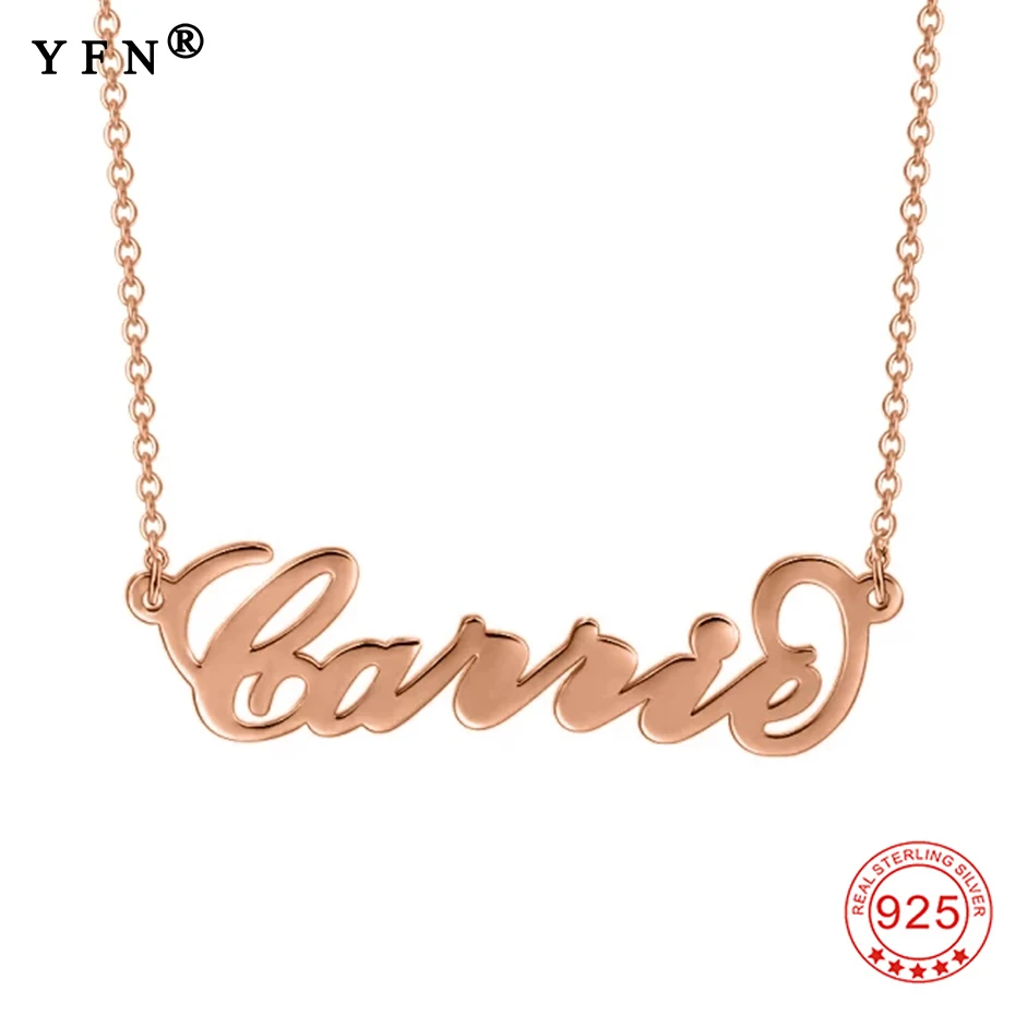 YFN Silver 925 Customize Name Jewelry Personalized Letter Necklace DIY Name Necklace Pendant Silver Chain 925 Woman Jewelry Gift
YFN Silver 925 Customize Name Jewelry Personalized Letter Necklace DIY Name Necklace Pendant Silver Chain 925 Woman Jewelry Gift