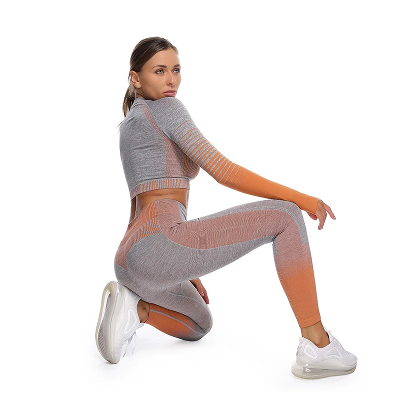 Yoga Sets Women Long Sleeve Shirts Fitness Seamless High Waist Leggings Gym Clothes Wear Sports 2 3 Pieces Suit
Yoga Sets Women Long Sleeve Shirts Fitness Seamless High Waist Leggings Gym Clothes Wear Sports 2 3 Pieces Suit