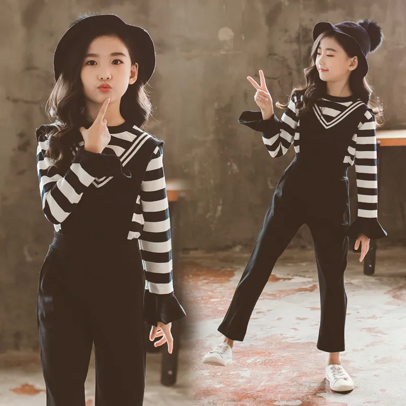 JMFFY Autumn Children Clothes Set Teenage Girls Clothing 2019 Kids Overalls Striped Shirts Suits For Girl Clothes Princess 4-15T
JMFFY Autumn Children Clothes Set Teenage Girls Clothing 2019 Kids Overalls Striped Shirts Suits For Girl Clothes Princess 4-15T