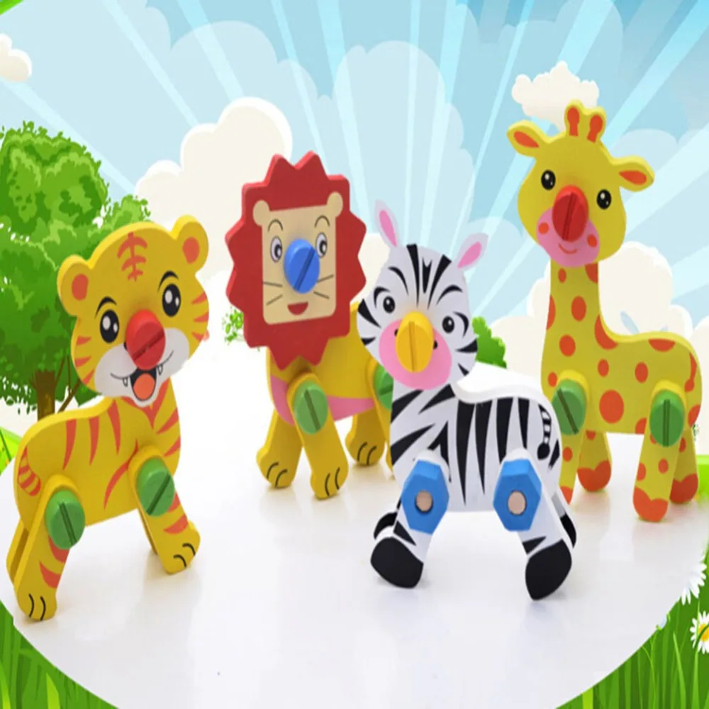 Children Assemble Animal Toys Baby Combination Wooden Toys Children Disassembly Puzzle Learning & Education Toys New Style
Children Assemble Animal Toys Baby Combination Wooden Toys Children Disassembly Puzzle Learning & Education Toys New Style
