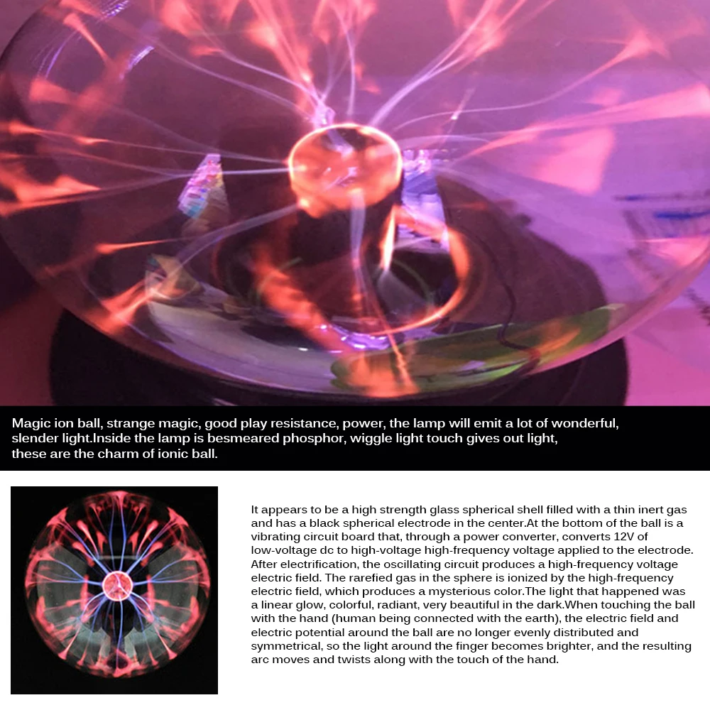 Magic Plasma Ball Novelty Touch Sensitive USB and Battery Powered Party Light Lamp Night Light For Home Decoration Girls Gift
Magic Plasma Ball Novelty Touch Sensitive USB and Battery Powered Party Light Lamp Night Light For Home Decoration Girls Gift