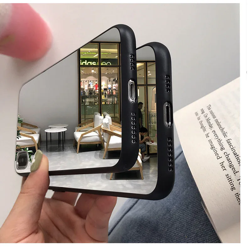 Soft TPU Luxury Makeup Mirror Case For Samsung Galaxy J6 Plus Cases Cover S8 S9 S10 A6 2018 A10 A20 A50 Back | Мобильные телефоны и