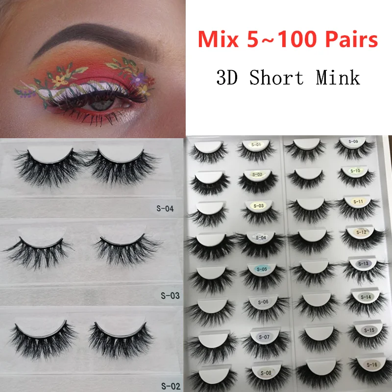 100 Pairs Wholesale 3D Mink Lashes Eye Faux Natural Long Soft Eyelashes Volume Fluffy Eyelash with Tray Tweezers Brushes Package
100 Pairs Wholesale 3D Mink Lashes Eye Faux Natural Long Soft Eyelashes Volume Fluffy Eyelash with Tray Tweezers Brushes Package
