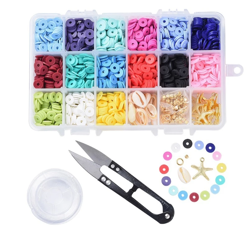 3000Pcs Flat Round Polymer Clay Spacer Beads for Jewelry Making Bracelets Necklace Earringa DIY Craft Beads 15 Colors
3000Pcs Flat Round Polymer Clay Spacer Beads for Jewelry Making Bracelets Necklace Earringa DIY Craft Beads 15 Colors