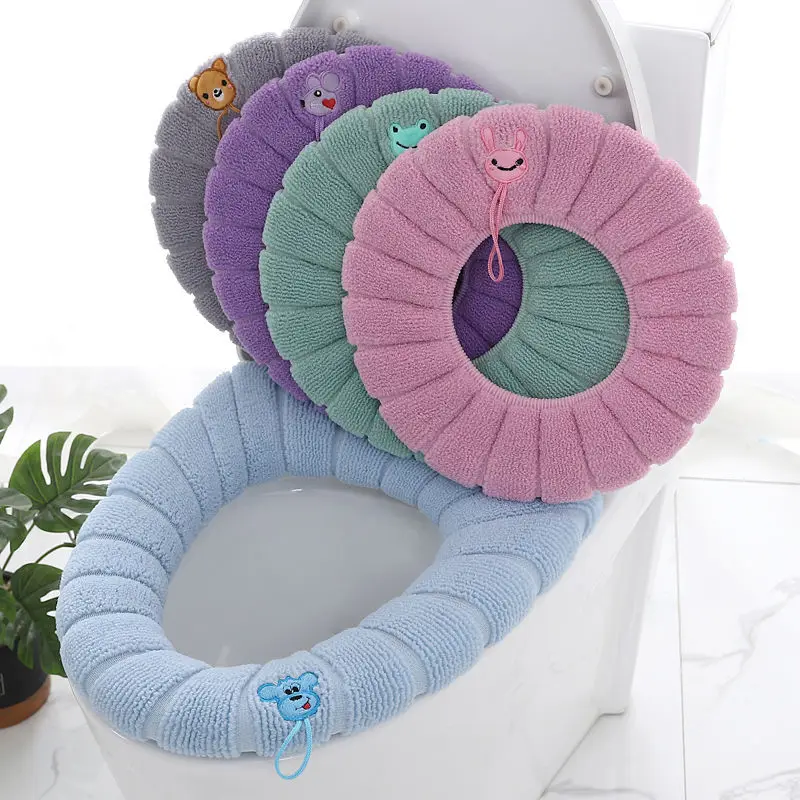 2Pcs Thick Winter Warm Toilet Seat Cushion Washable Bathroom Accessories Knitted Solid Color Soft Cushion Bidet Cover
2Pcs Thick Winter Warm Toilet Seat Cushion Washable Bathroom Accessories Knitted Solid Color Soft Cushion Bidet Cover