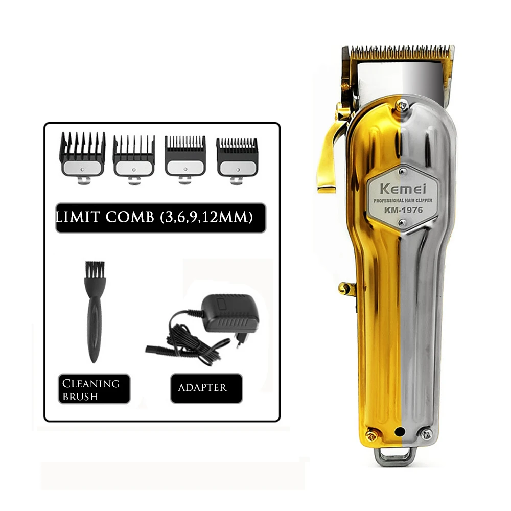 Kemei Professional All Metal Hair Clipper Men Electric Hair Trimmer Fade Hair Cutter Haircut Machine Barber shop KM-1976 KM-1977
Kemei Professional All Metal Hair Clipper Men Electric Hair Trimmer Fade Hair Cutter Haircut Machine Barber shop KM-1976 KM-1977