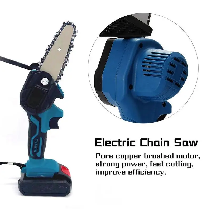 Mini Blue Electric Chainsaw 21V Rechargeable 1pc Battery Wood Cutting Tool Woodworking Universal Adjustable Chain Pruning Saw
Mini Blue Electric Chainsaw 21V Rechargeable 1pc Battery Wood Cutting Tool Woodworking Universal Adjustable Chain Pruning Saw