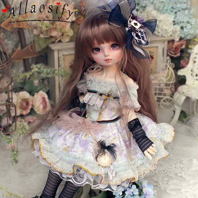 

Allaosify Fashion Style 1/3 1/4 1/6 1/8 BJD DD doll wigs High temperature fiber long curly hairs doll accessorie Free Shipping
