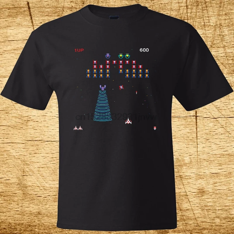 Galaga Arcade Game Retro Gamer Classic Mens Black T Shirt Size S 3Xl 100% Cotton O Neck T Shirts Male Low Price Steampunk
Galaga Arcade Game Retro Gamer Classic Mens Black T Shirt Size S 3Xl 100% Cotton O Neck T Shirts Male Low Price Steampunk