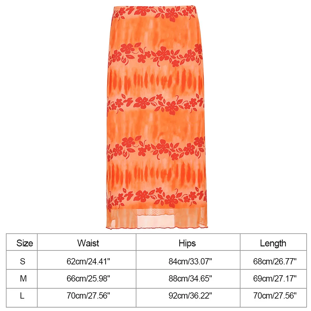 2021 Orange Floral Long Skirts y2k Summer Skirts Frill Sweet Cute Mid-Calf Skirts Women Girls Beach Style Fashion Skirts 90S
2021 Orange Floral Long Skirts y2k Summer Skirts Frill Sweet Cute Mid-Calf Skirts Women Girls Beach Style Fashion Skirts 90S
