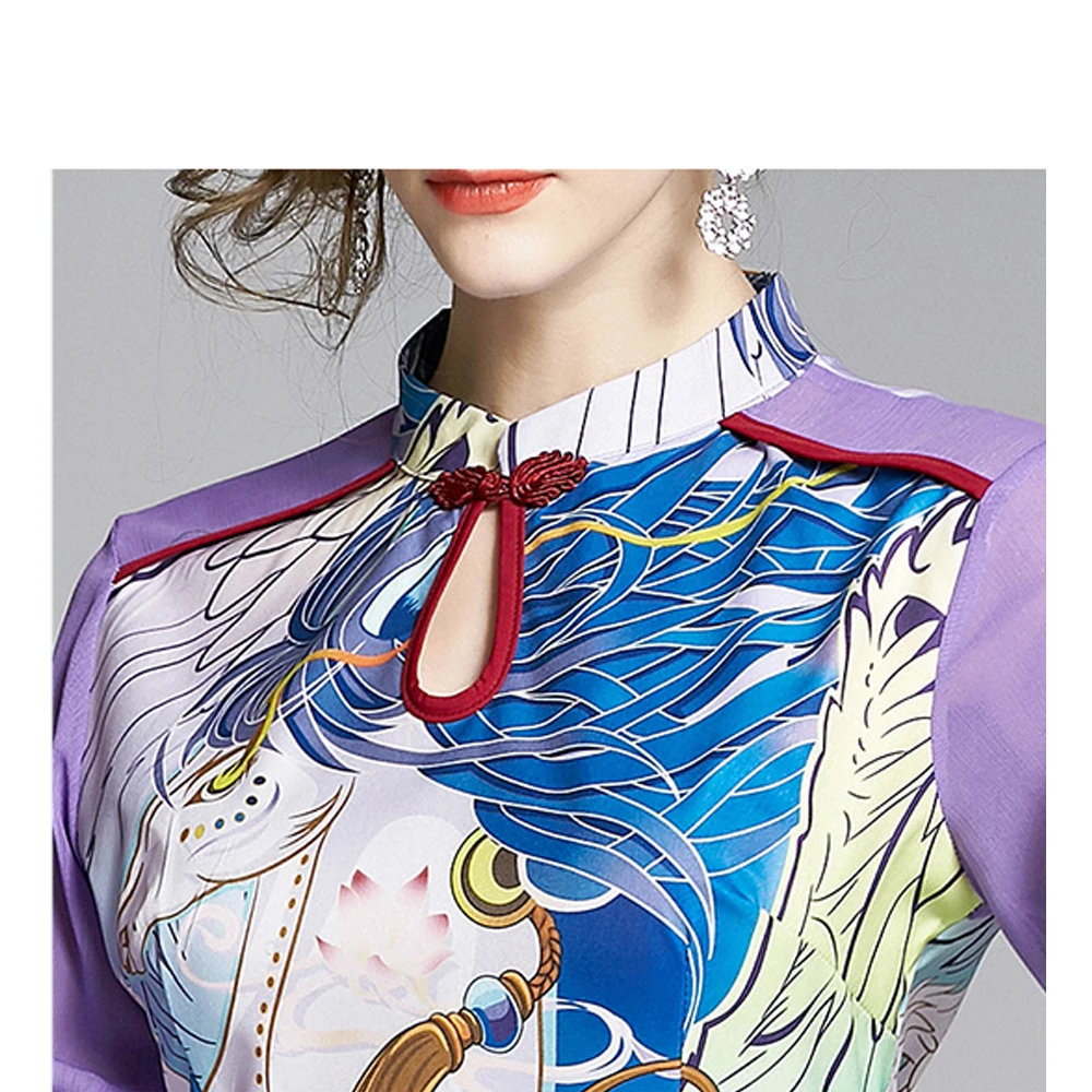 Simgent Cheongsam Dress Women Fashion Ruffle Sleeve Mandarin Collar Printing Mini Dress Vestidos Robe Femme Jurken SG003257
Simgent Cheongsam Dress Women Fashion Ruffle Sleeve Mandarin Collar Printing Mini Dress Vestidos Robe Femme Jurken SG003257