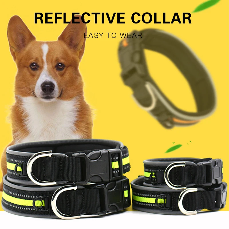 Reflective Dog Collars Personalized Pet Neck Strap Adiustable Nylon Dog Collar Outdoor Safety for Small Large Dogs Supplies
Reflective Dog Collars Personalized Pet Neck Strap Adiustable Nylon Dog Collar Outdoor Safety for Small Large Dogs Supplies