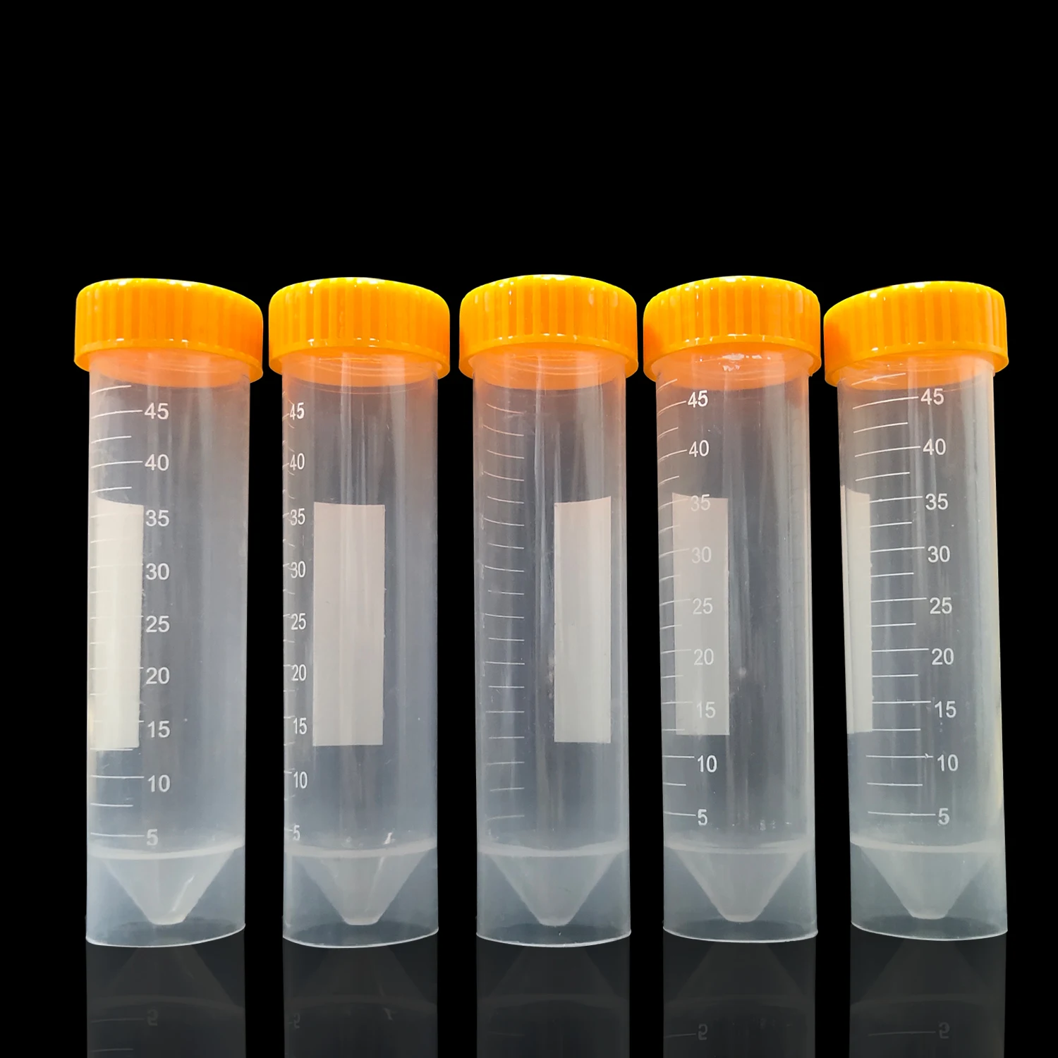 50ml Flat Bottom Plastic Centrifuge Tube with Graduation and yellow Screw Cap, Pack of 50pcs
50ml Flat Bottom Plastic Centrifuge Tube with Graduation and yellow Screw Cap, Pack of 50pcs