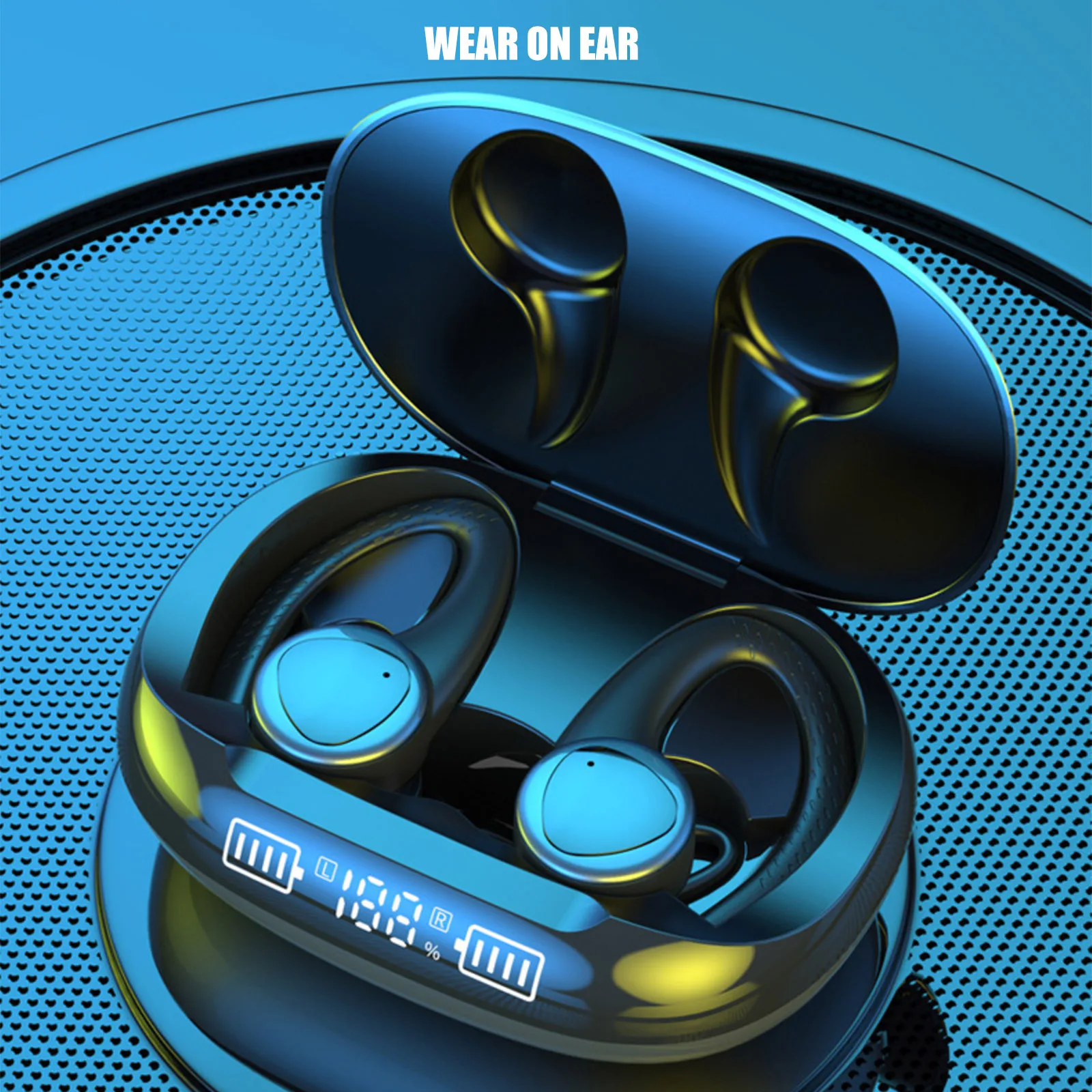 Bluetooth Earphone IPX5 Waterproof Bluetooth 5.1 earphone stereo surround sound 30 hours of play time for Sports Running Travel
Bluetooth Earphone IPX5 Waterproof Bluetooth 5.1 earphone stereo surround sound 30 hours of play time for Sports Running Travel