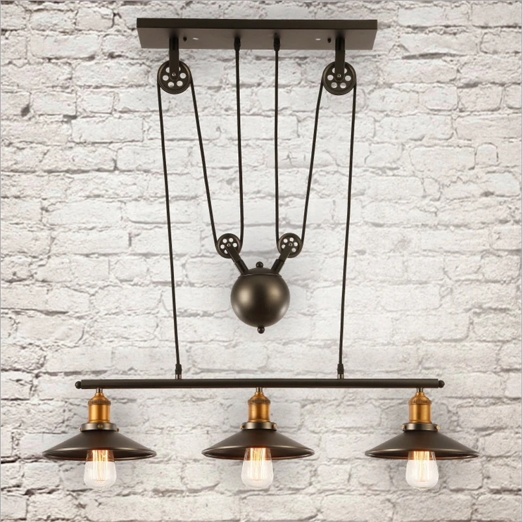 Loft Vintage Retro Wrought Iron Black Chandelier Adjustable Pulley Industrial Lamps E27 Edison Pendant Lamp Home Light Fixtures
Loft Vintage Retro Wrought Iron Black Chandelier Adjustable Pulley Industrial Lamps E27 Edison Pendant Lamp Home Light Fixtures