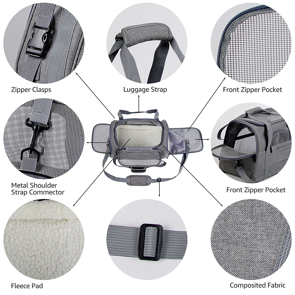 Cat Carrier Bag Pet Backpack Dog Puppy Travel Profession Nylon Mesh Single Shoulder Diagonal Adjustable Outdoor Box Bags
Cat Carrier Bag Pet Backpack Dog Puppy Travel Profession Nylon Mesh Single Shoulder Diagonal Adjustable Outdoor Box Bags