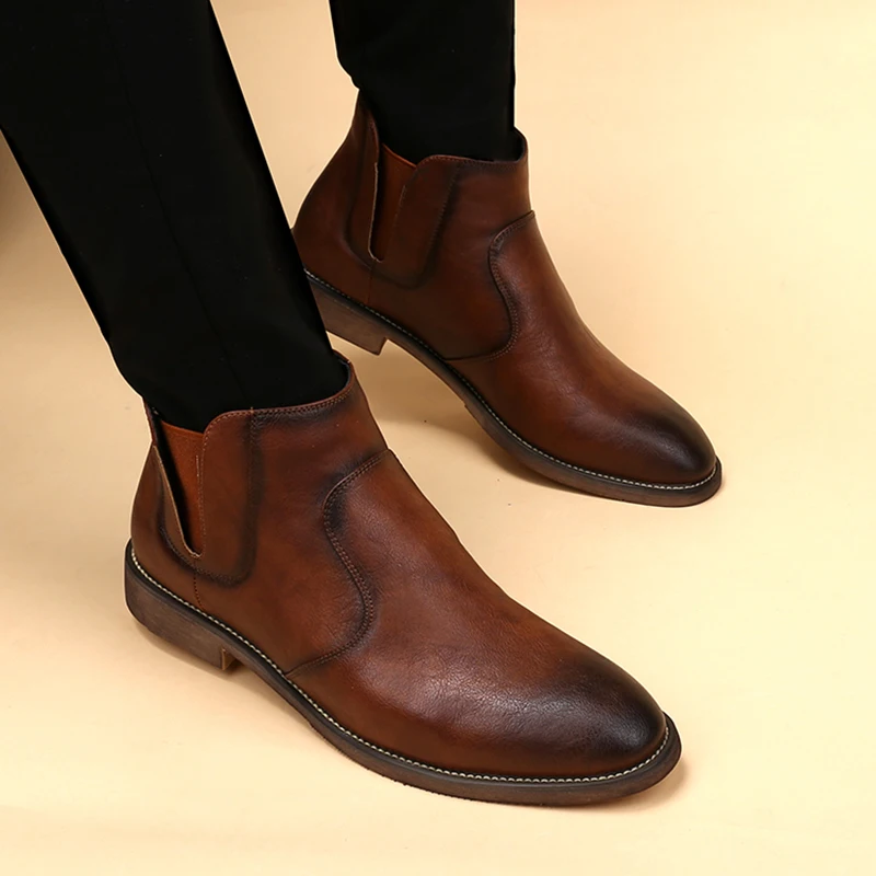 Korean style men's leisure party banquet wear chelsea boots genuine leather shoes trend handsome cowboy boot ankle botas hombre
Korean style men's leisure party banquet wear chelsea boots genuine leather shoes trend handsome cowboy boot ankle botas hombre