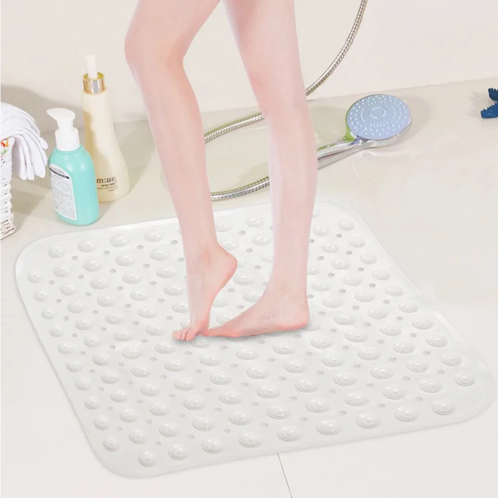 High Quality Shower Mat Non Slip Square Massage Bath Mat With Suction Cups And Drainage Holes White Non-Slip For Bathroom Mats
High Quality Shower Mat Non Slip Square Massage Bath Mat With Suction Cups And Drainage Holes White Non-Slip For Bathroom Mats