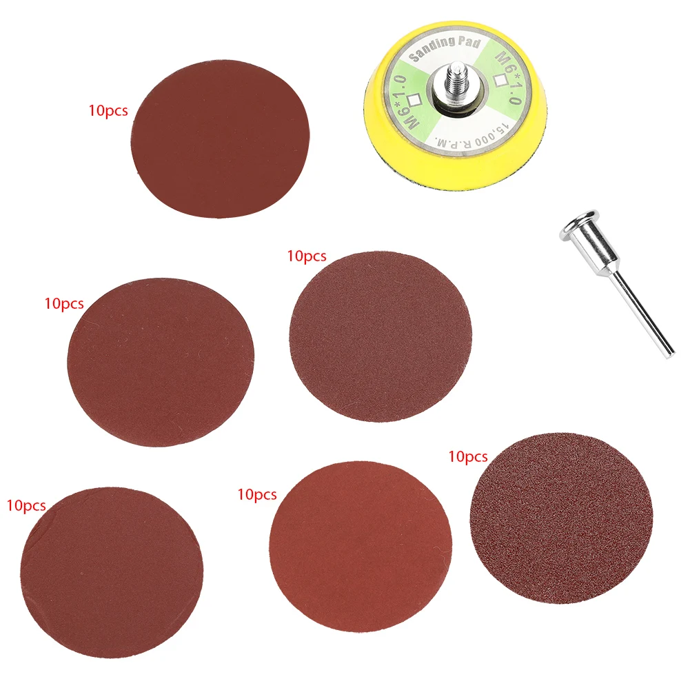 60PCS 2-inch Round Shape Red Sanding Discs 100 240 600 800 1000 2000# Grit Sand Papers
60PCS 2-inch Round Shape Red Sanding Discs 100 240 600 800 1000 2000# Grit Sand Papers