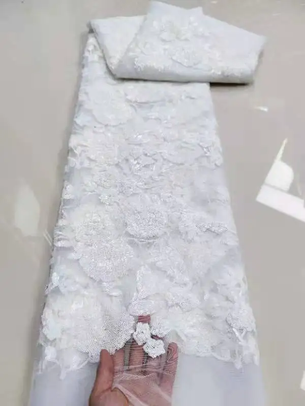 2022 Africa Embroidery Tulle Mesh Lace Fabric for Party Sewing French White Color Sequins Lace Fabric Nigerian Net Lace Fabri
2022 Africa Embroidery Tulle Mesh Lace Fabric for Party Sewing French White Color Sequins Lace Fabric Nigerian Net Lace Fabri