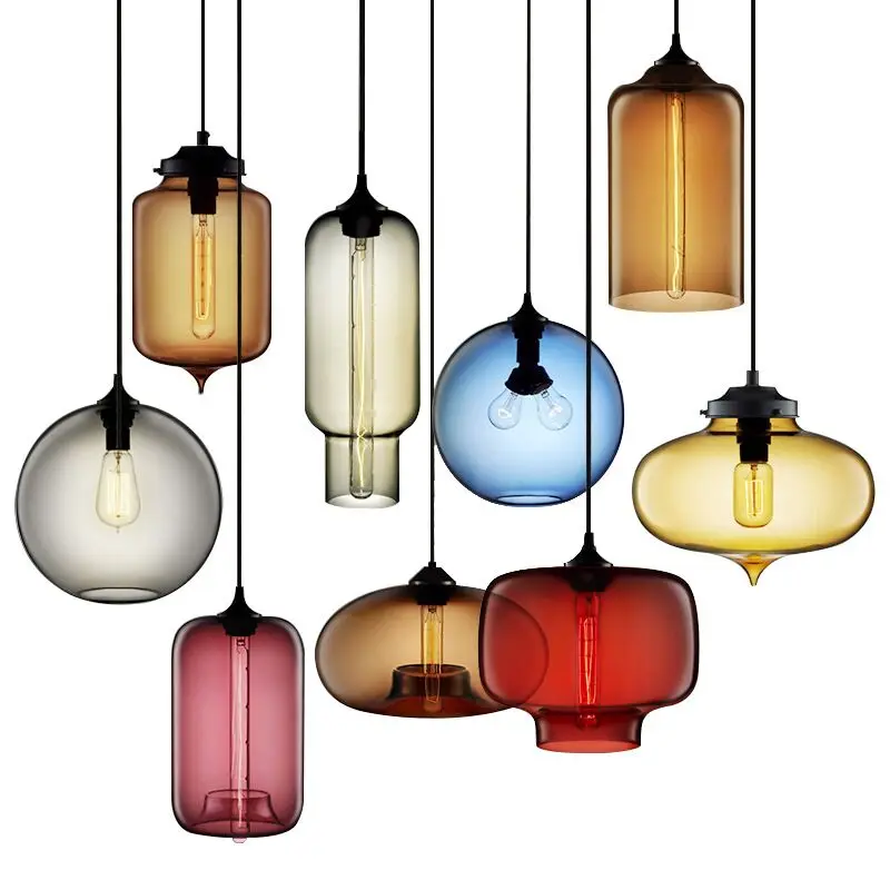 Nordic Restaurant colorful Glass E27 LED pendant lights Cafe Bar Hotel Bedroom Bedside Decoration Indoor DIY Lamps
Nordic Restaurant colorful Glass E27 LED pendant lights Cafe Bar Hotel Bedroom Bedside Decoration Indoor DIY Lamps