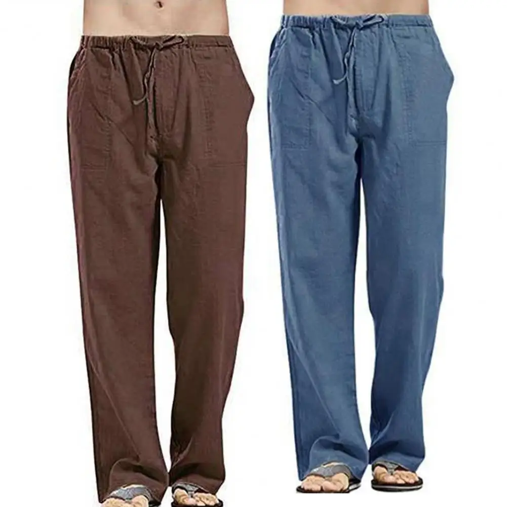 High-Quality Men Straight Trouser Loose Pocket with Drawstring Summer Solid Color Linen Multi Pocket Pants Matching with Vest
High-Quality Men Straight Trouser Loose Pocket with Drawstring Summer Solid Color Linen Multi Pocket Pants Matching with Vest