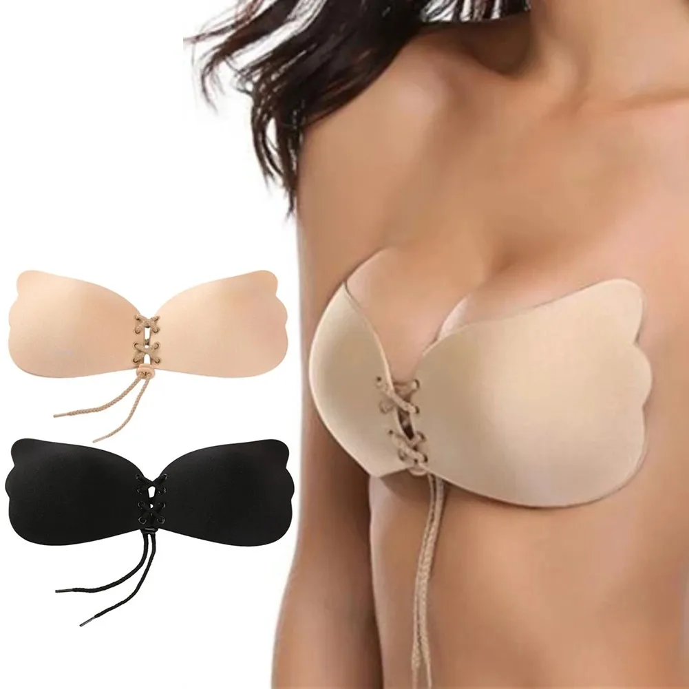 Women Self Adhesiv-e Strapless Bandage Backless Solid Bra Stick Gel Silicone Push Up Underwear Invisible Bra For Yoga Fitness
Women Self Adhesiv-e Strapless Bandage Backless Solid Bra Stick Gel Silicone Push Up Underwear Invisible Bra For Yoga Fitness