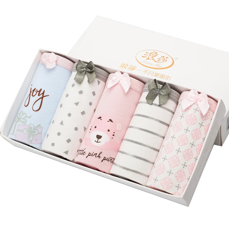 LANGSHA 5Pcs/lot Women Panties Soft Cotton Breathable Underwear Low Waist Sexy Cute Bow Girls Underpants Female Seamless Briefs
LANGSHA 5Pcs/lot Women Panties Soft Cotton Breathable Underwear Low Waist Sexy Cute Bow Girls Underpants Female Seamless Briefs