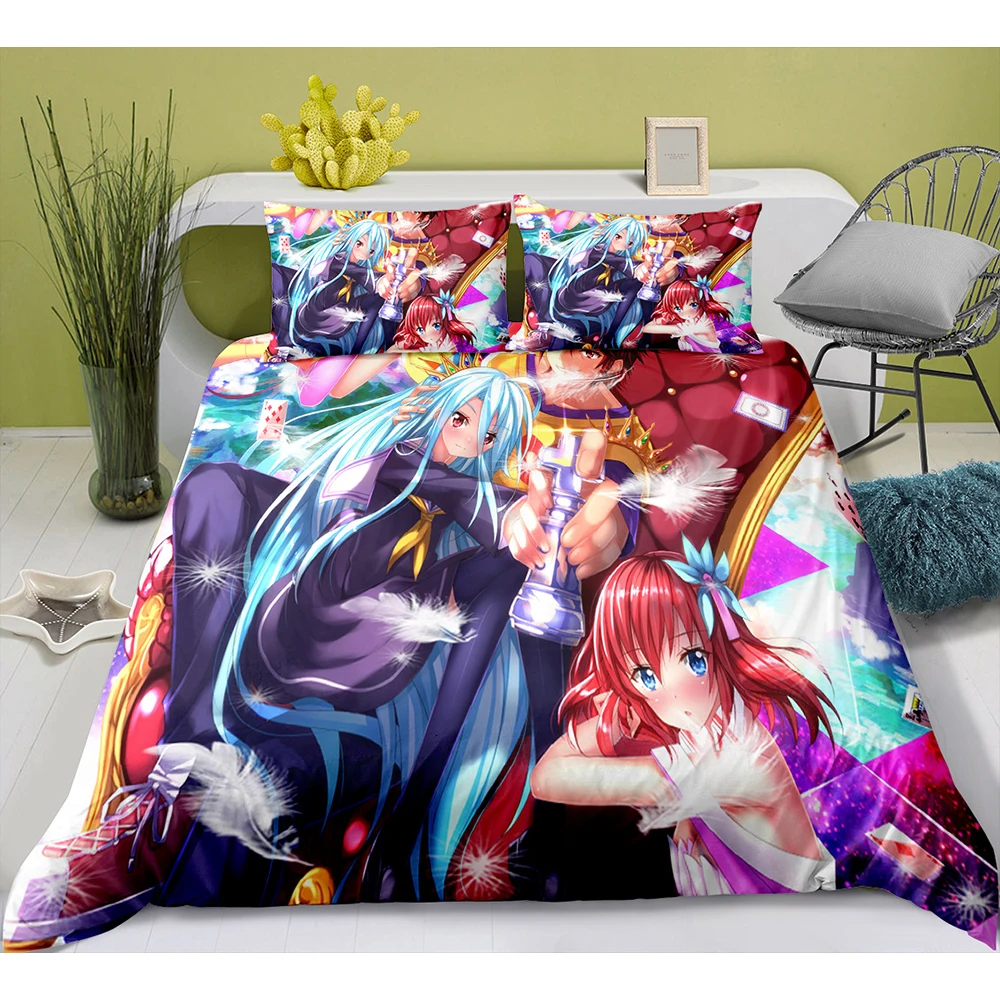 Comic No Game No Life Imanity Pattern Duvet Cover Set Decorative 3 Piece Bedding Set with Pillowcase Bedroom Queen Full Size
Comic No Game No Life Imanity Pattern Duvet Cover Set Decorative 3 Piece Bedding Set with Pillowcase Bedroom Queen Full Size