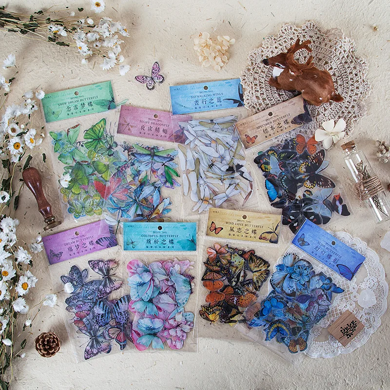 40 pcs/bag Butterfly specimen series Decorative Stationery Stickers Scrapbooking DIY Diary Album Vintage Stickers
40 pcs/bag Butterfly specimen series Decorative Stationery Stickers Scrapbooking DIY Diary Album Vintage Stickers
