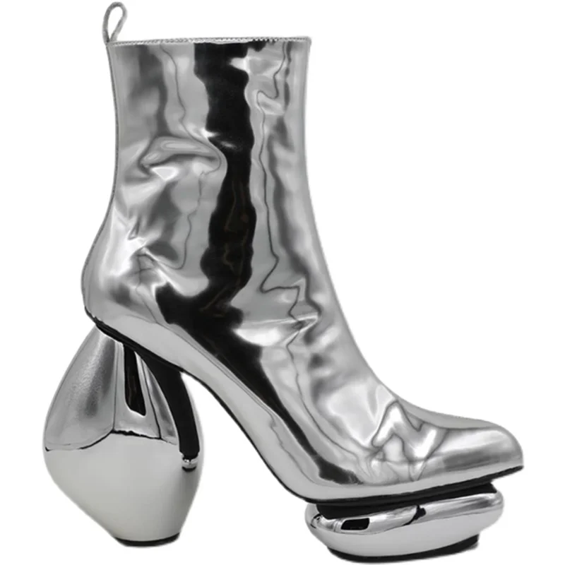 2021 Ankle Boots Round Toe Boots Sliver Boots High Heel Women Boots Strange Style Boots Fashion Female Boots Женские сапоги
2021 Ankle Boots Round Toe Boots Sliver Boots High Heel Women Boots Strange Style Boots Fashion Female Boots Женские сапоги