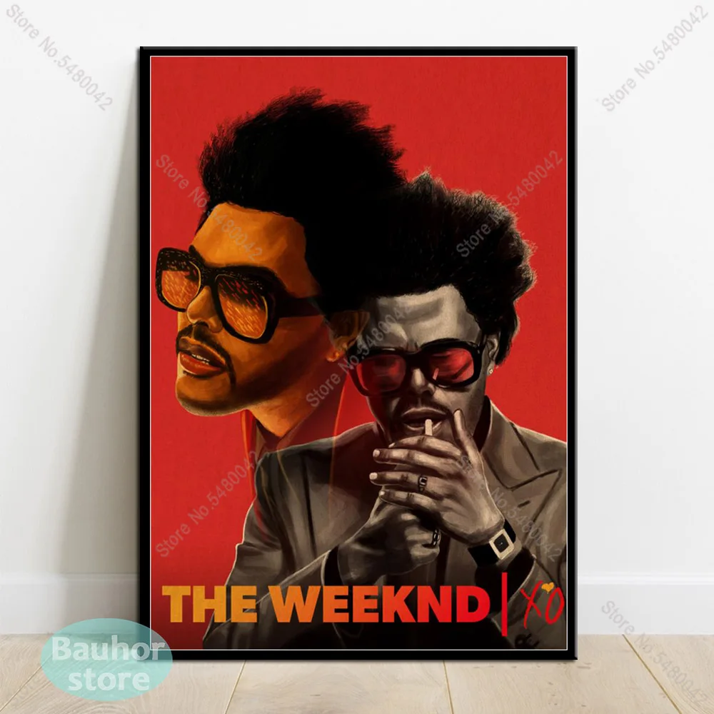 Плакат Weeknd на холсте после нескольких часов постеры и принты Настенная картина
