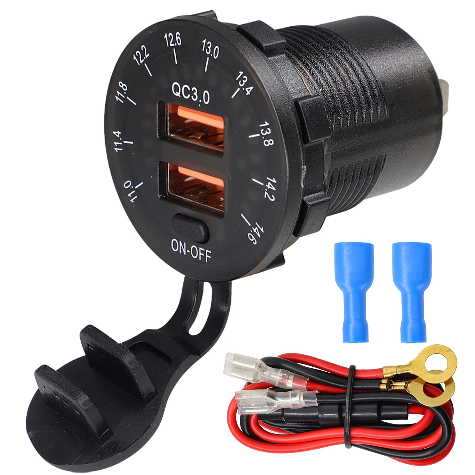 Автомобильное зарядное устройство 12 В 24 с двойным USB-портом
Автомобильное зарядное устройство 12 В 24 с двойным USB-портом