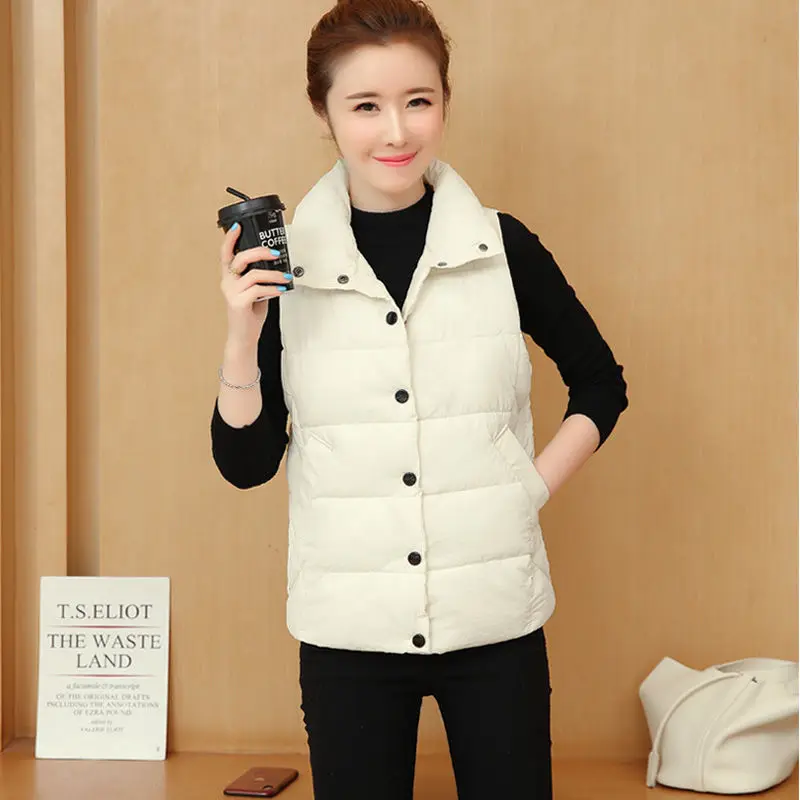 PEONFLY 2020 Women's Winter Vest Solid Stand Collar Thick Casual Pockets Sleeveless Jacket Loose Cotton Padded Outwear Female
PEONFLY 2020 Women's Winter Vest Solid Stand Collar Thick Casual Pockets Sleeveless Jacket Loose Cotton Padded Outwear Female