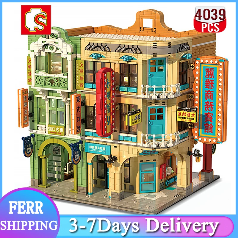 Sembo 4039pcs MOC Chinese Stalls Retro Food Store Street View House With Light Model Building Blocks Kids Toys For Children Gift
Sembo 4039pcs MOC Chinese Stalls Retro Food Store Street View House With Light Model Building Blocks Kids Toys For Children Gift